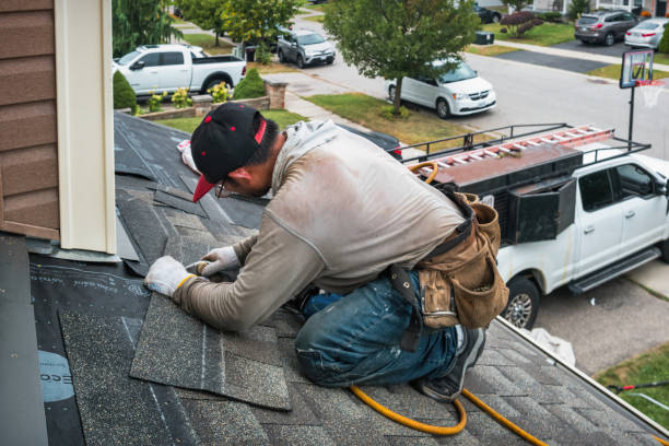 Professional Roofing technician working in Roebling, NJ